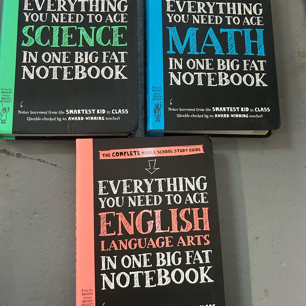 Big Fat Notebook Set - Science, Math, English